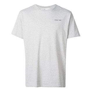 Tričko Off-White Slim Fit Logo T-Shirt Šedá | OMAA027S191850220710