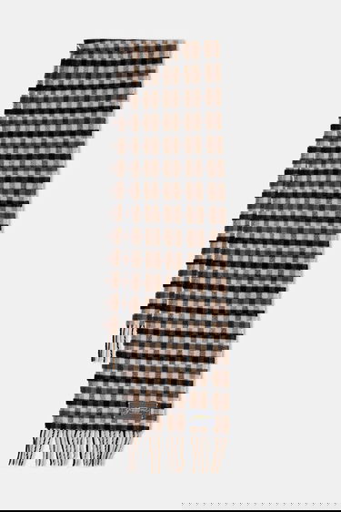 Šál GANNI Graphic Wool Checked Scarf Rôznofarebný | A6668, 0