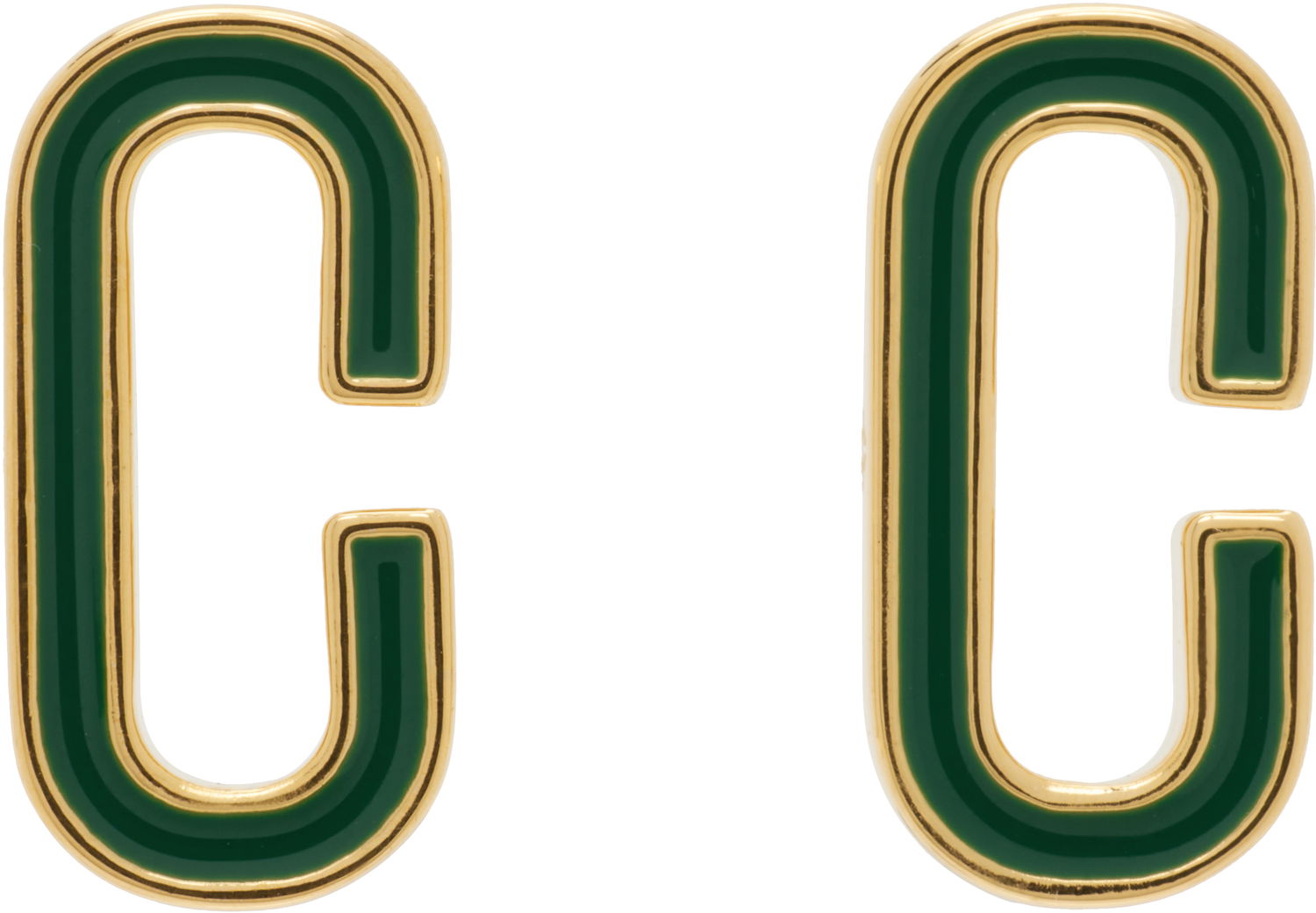 Náušnice Casablanca Enamel 'C' Link Earrings Metalická | A-AW25-JW-294-01, 0