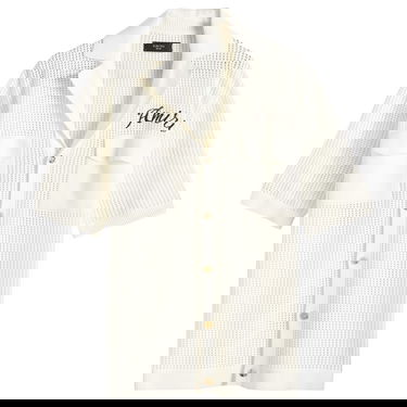 Košeľa AMIRI Amiri Short Sleeve Mesh Polo Shirt Biela | AMKNIR1011-295, 1