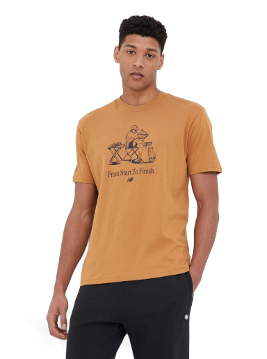 Tričko New Balance Cotton T-shirt Oranžová | MT31560TOB