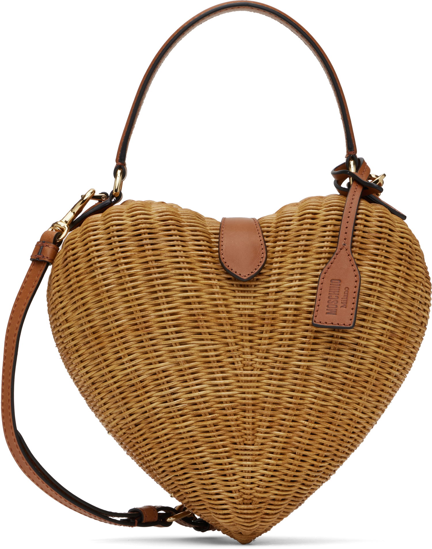 Kabelka Moschino Moschino 'Love Me' Wicker Heart Bag Hnedá | MC4138PP1M 251MOON1 10A, 0