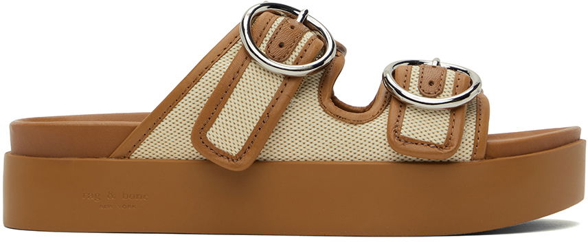 Doplnky rag & bone Rag & Bone Geo Buckle Platform Slides Hnedá | WFF24PF034CV34, 0