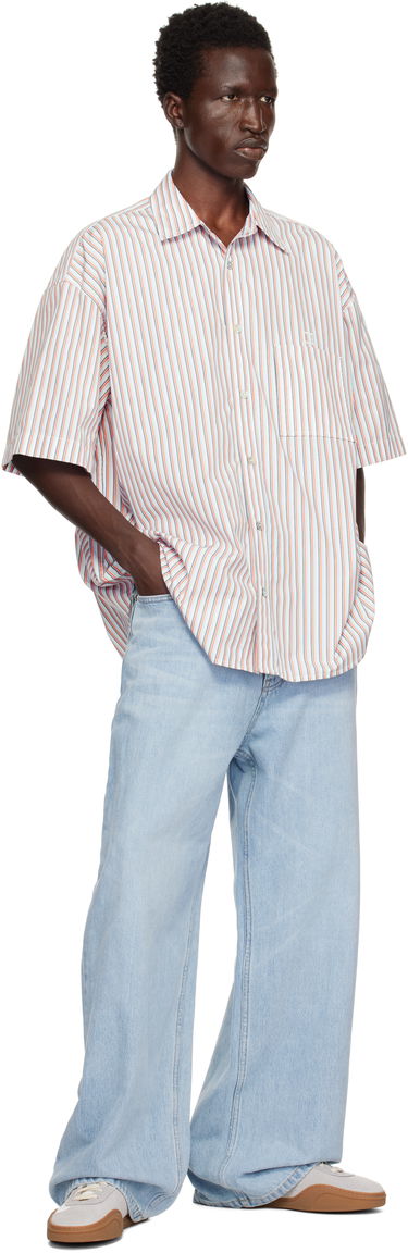 Košeľa WOOYOUNGMI WOOYOUNGMI Striped Short Sleeve Shirt Biela | W243SH01, 3