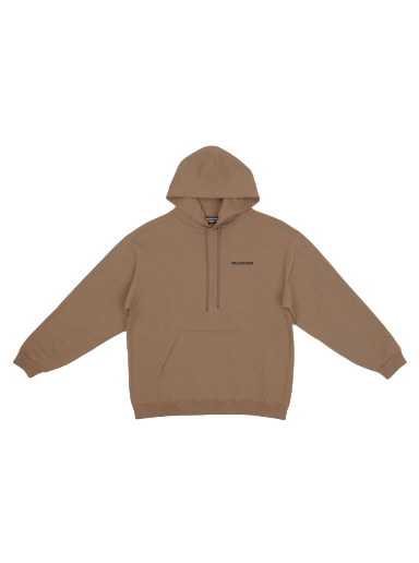 Mikina Balenciaga Logo Regular Fit Hoodie Hnedá | 600583TMVF57761