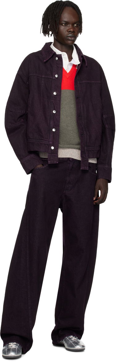 Bunda Eckhaus Latta Eckhaus Latta 'El Jacket Redux' Denim Jacket Fialová | 1224-EL-PF25-A, 3