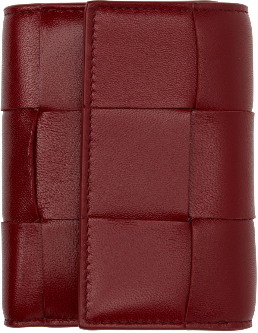 Peňaženka Bottega Veneta Red Cassette Tri-Fold Zip Wallet Červená | 750245 VCQC9, 0