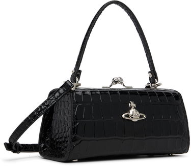 Kabelka Vivienne Westwood Croc-Effect Top Handle Doll XL Frame Bag Čierna | 4B01000QW-L0098-, 1