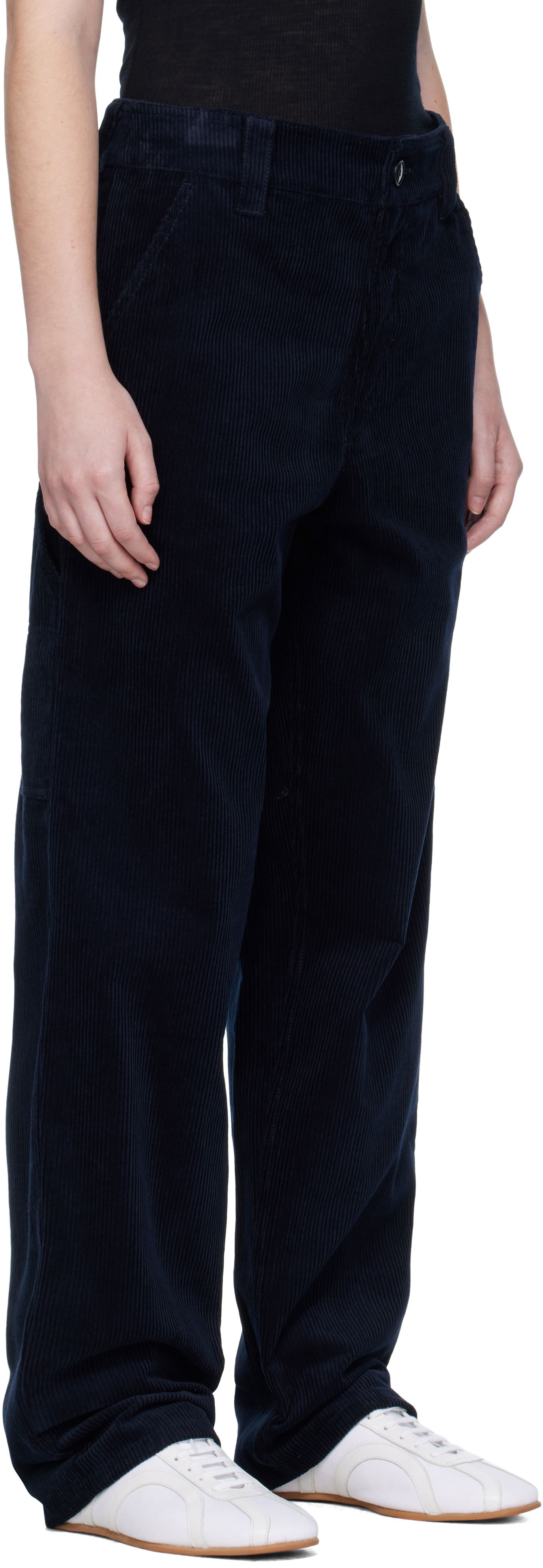 Nohavice A.P.C. A.P.C. Fergus Corduroy Pants Navy | COHBB-M08500, 1