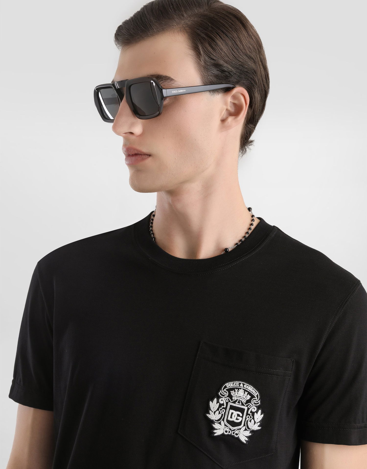 Tričko Dolce & Gabbana Dolce & Gabbana Cotton T-shirt With Embroidery Čierna | G8RA2ZG7PZEN0000, 1