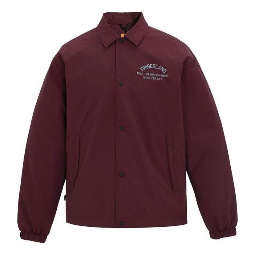 Vetrovka Timberland Lettered Coach Jacket Vínová | A6JZD-I30