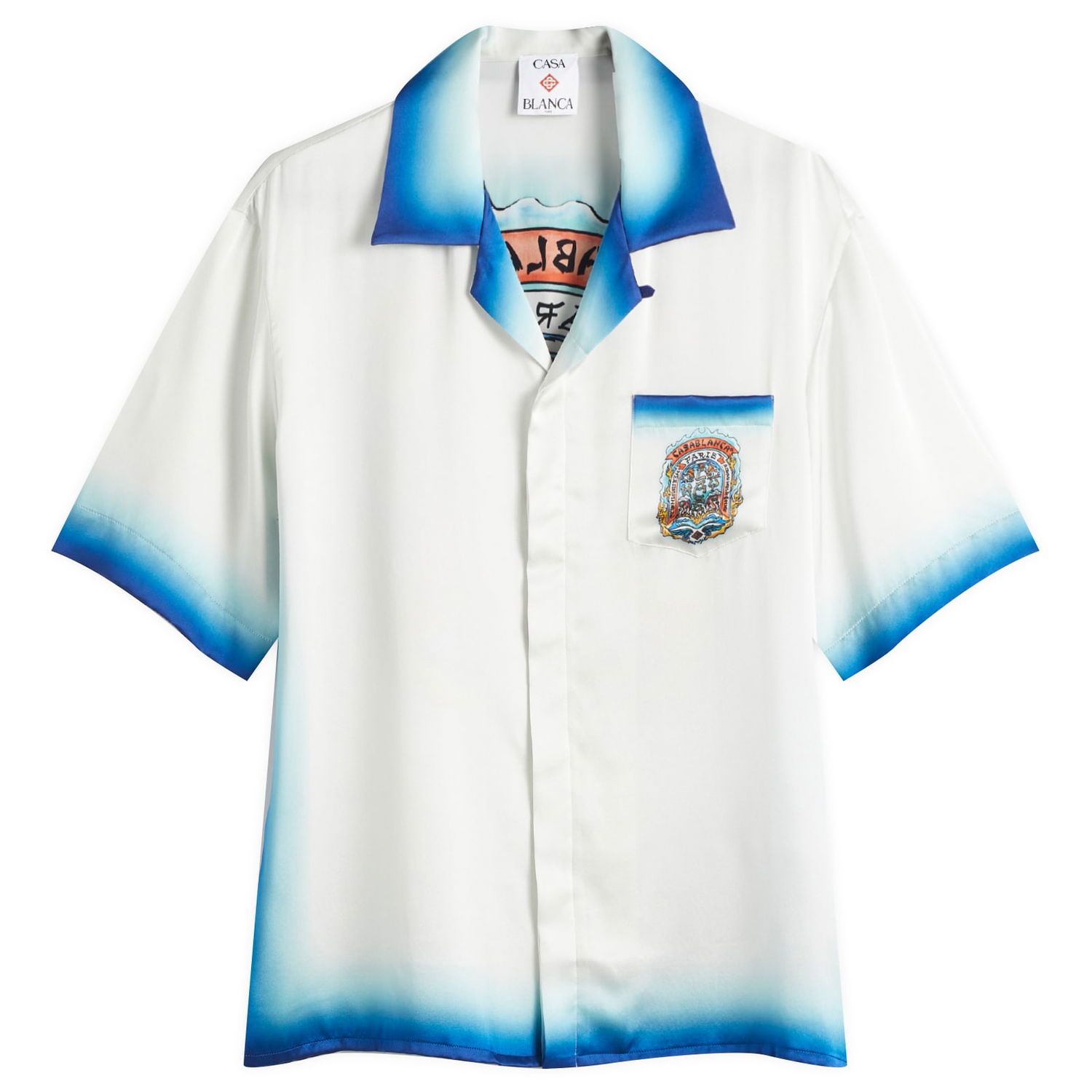 Košeľa Casablanca Casablanca Casa Way Skate Vacation Shirt, Size Large Biela | U-MS25-SH-003-03, 1