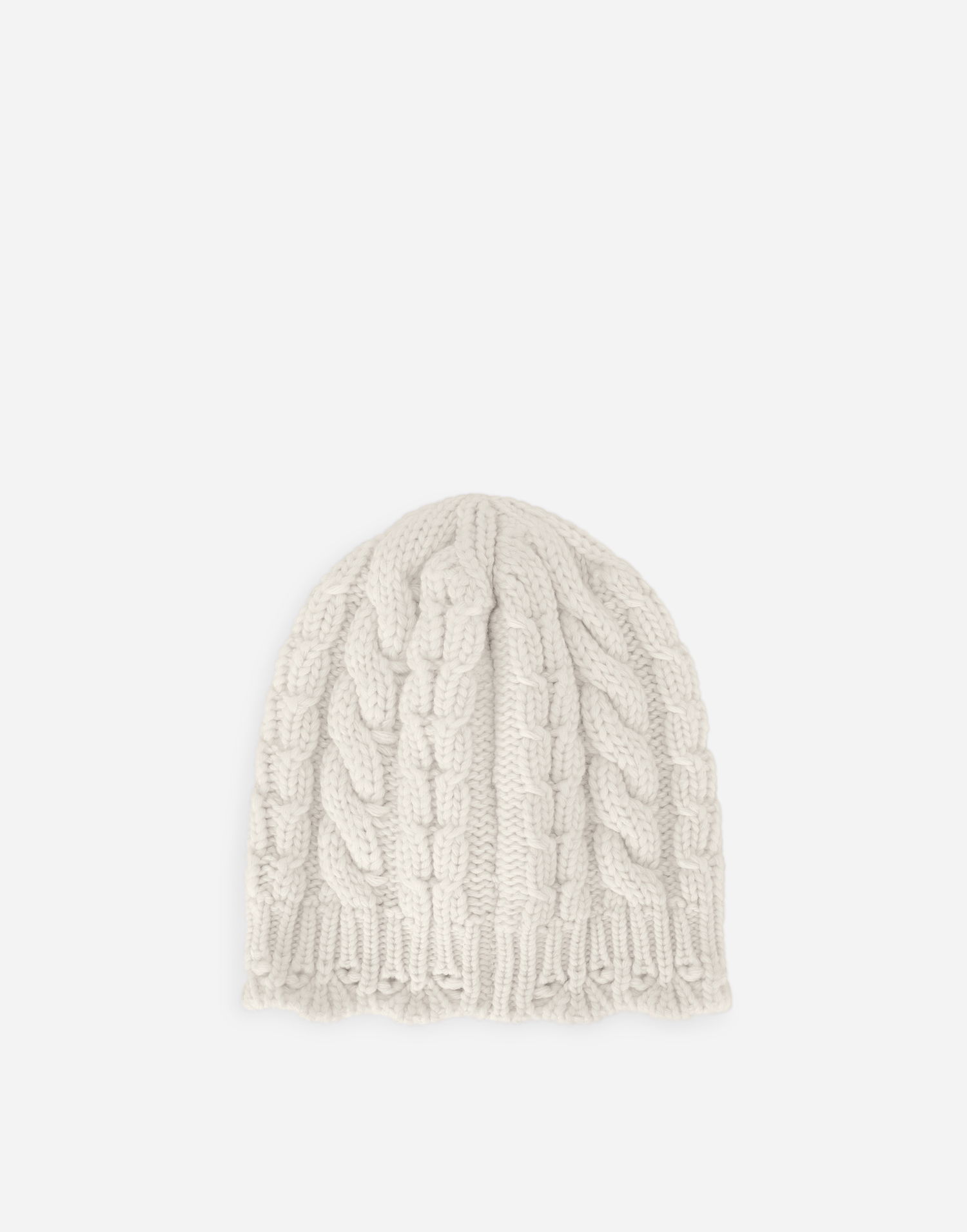 Kulicha Dolce & Gabbana Dolce & Gabbana Cable Knit Beanie with Floral Embroidery and Logo Tag Biela | LBKH99JCVK4W0111, 1