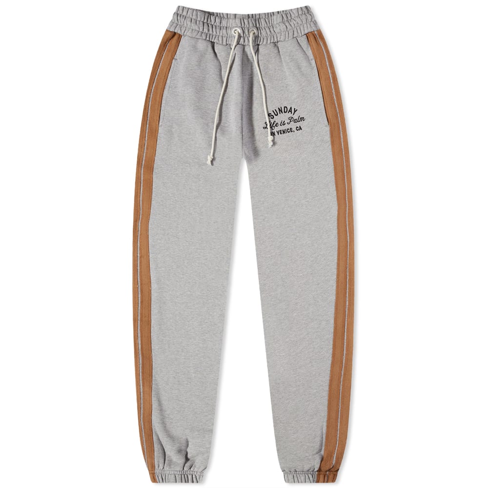 Nohavice a džínsy Palm Angels Sunday Life is Palm Sweat Pant Šedá | PMCH015F22FLE0010810, 0