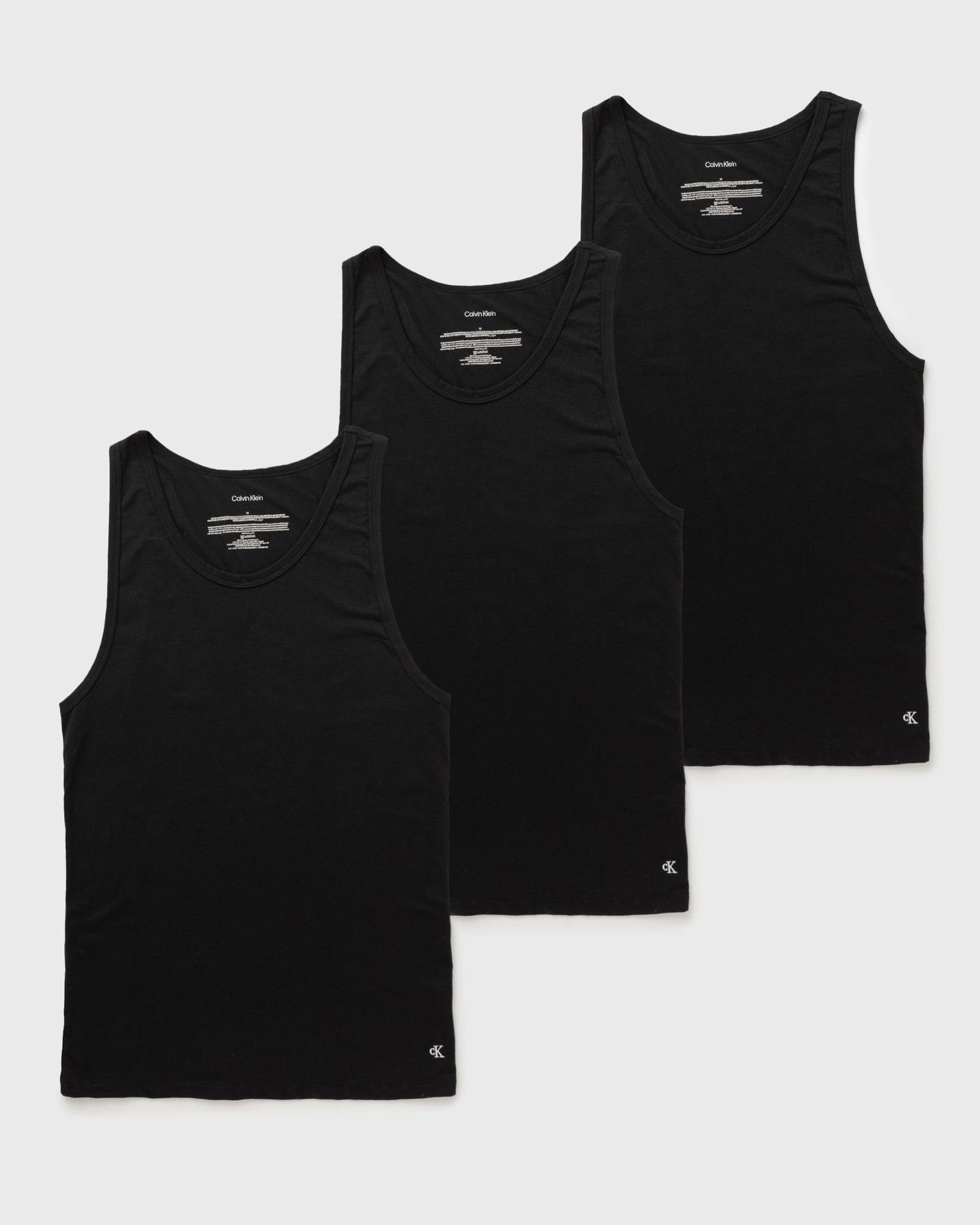 Tielko CALVIN KLEIN Calvin Klein Cotton Micro Stretch Tank Top, 3-Pack Čierna | LV00NB4184UB1, 0