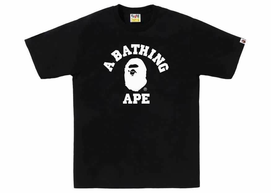 Tričko BAPE Bicolor College Tee Čierna | 1J25-110-009, 0