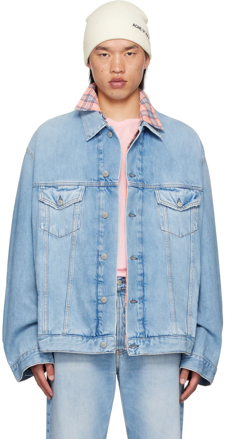 Bunda Acne Studios Blue Relaxed-Fit Denim Jacket Modrá | C90176-