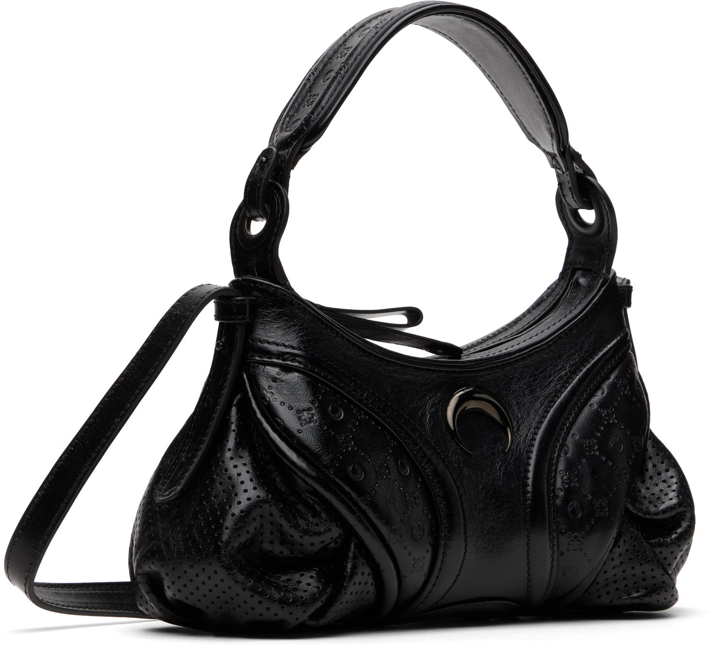 Kabelka Marine Serre Marine Serre Moonogram Embossed Leather Futura Bag Čierna | WBA006A CLEA0051, 1