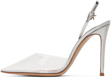 Tenisky a topánky Gianvito Rossi Ribbon D'Orsay 105 Slingback Heels Metalická | G95359.15RIC.PLM, 2