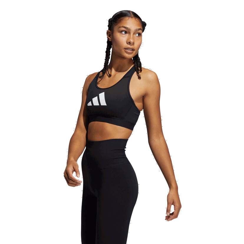 Podprsenka adidas Originals DRST 3-Bar Sports Bra Čierna | GL0591