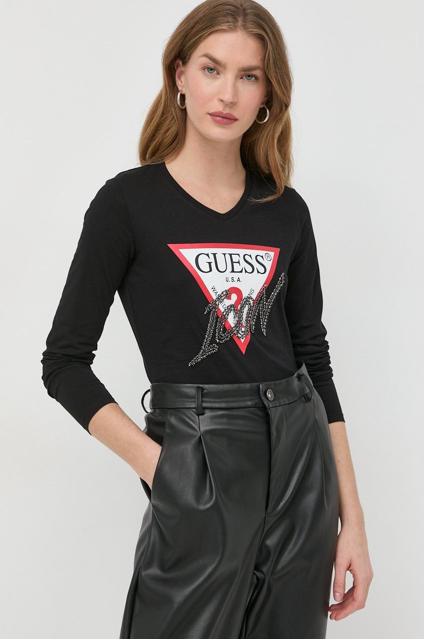 Tričko GUESS Tee ICON Čierna | W2BI39.I3Z13, 0