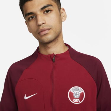 Bunda Nike Qatar Academy Pro Knit Football Jacket Červená | DH4749-647, 2