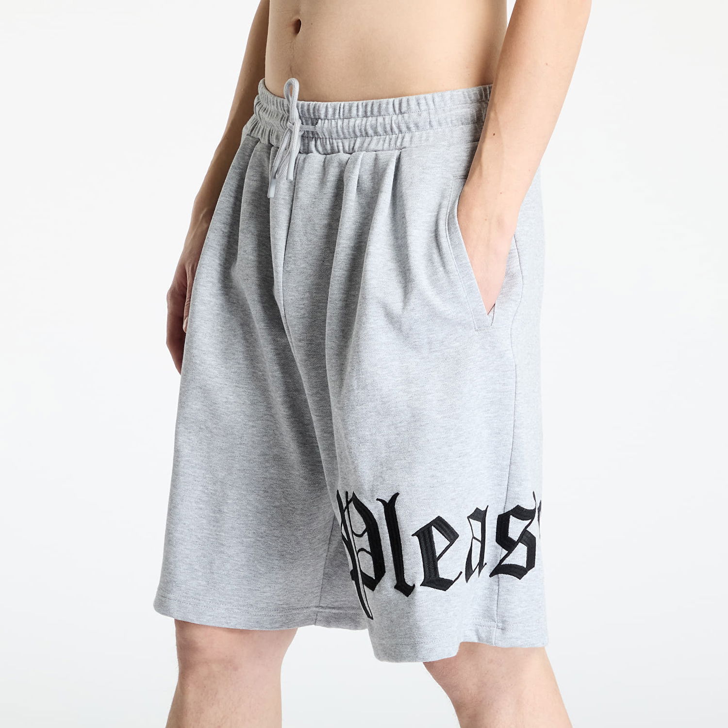 Šortky Pleasures Pleasures Oe Wide Shorts Šedá | P25SP035 GREY, 1
