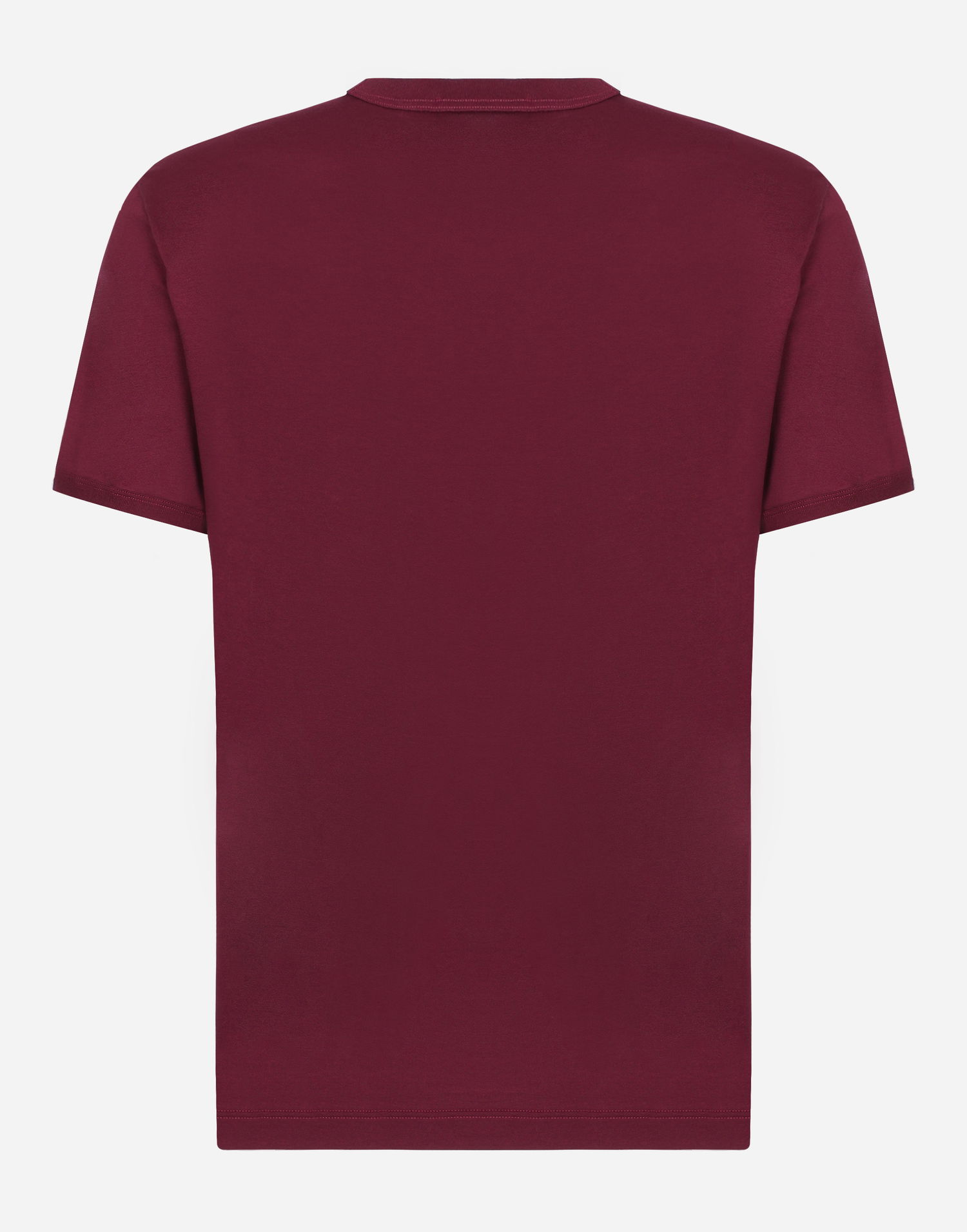 Tričko Dolce & Gabbana Cotton T-shirt With Embroidery - Man T-shirts And Polos Burgundy Vínová | G8PV1ZG7WUQR0108, 1
