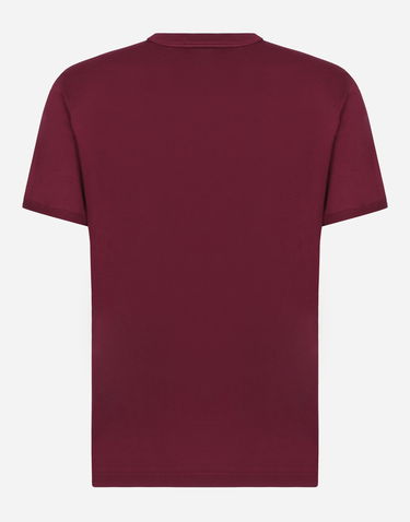 Tričko Dolce & Gabbana Cotton T-shirt With Embroidery - Man T-shirts And Polos Burgundy Vínová | G8PV1ZG7WUQR0108, 1