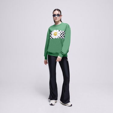 Mikina Vans Oversized Floral Crew Sweatshirt Zelené | VN00074EBR1, 2