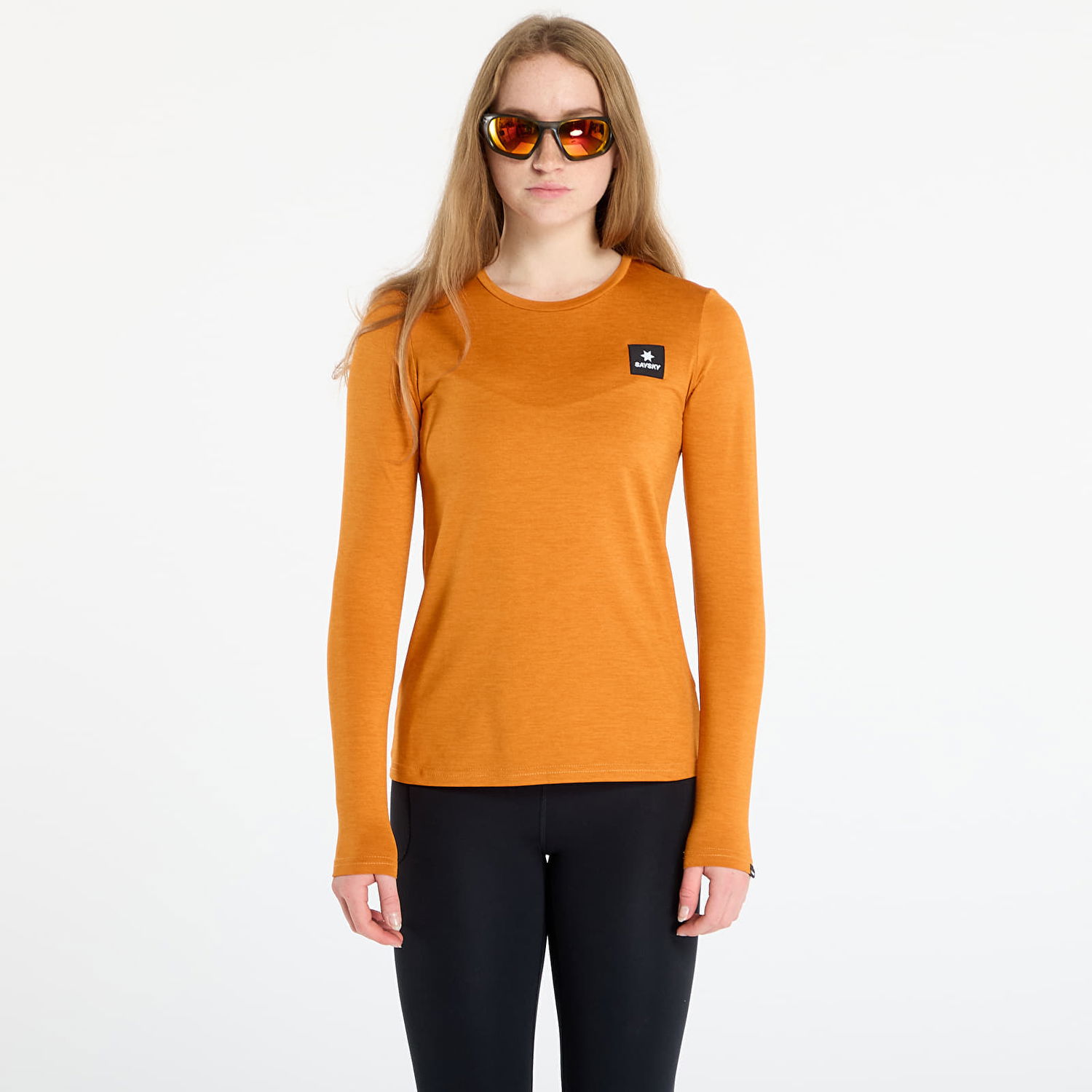 Tričko Saysky Reflective Logo Pace Long Sleeve T-Shirt Oranžová | OWRLS20C4008, 0