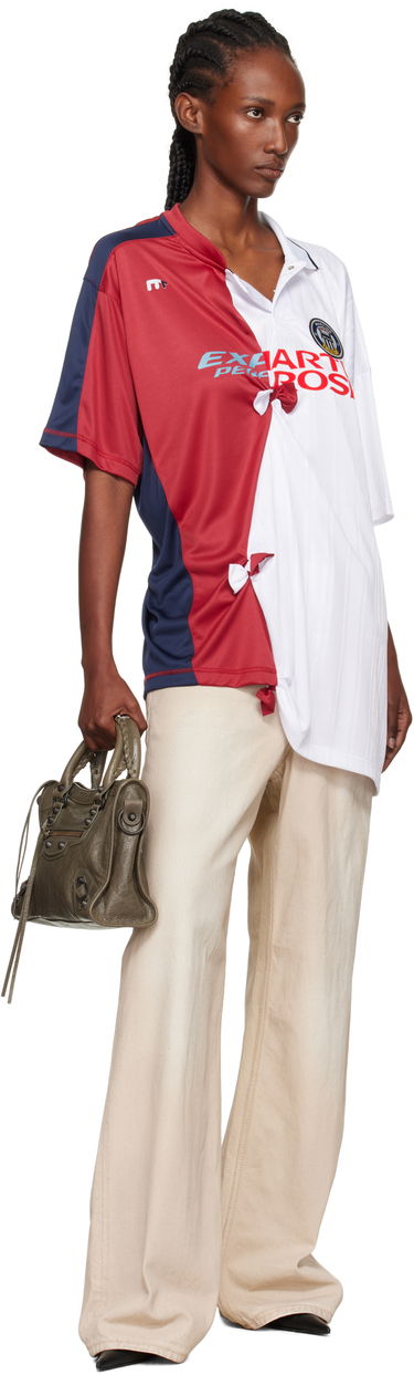 Tričko Martine Rose Martine Rose Collage Football Top Červená | 189JT14053, 3