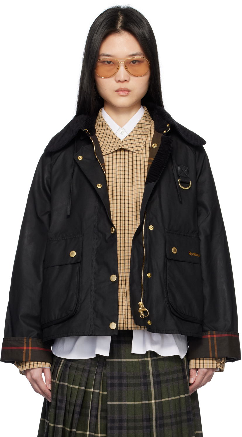 Bunda Barbour Barbour Reighton Spey Waxed Jacket Čierna | LWX1397BK71