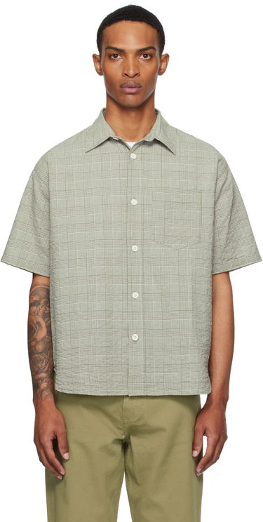 Košeľa NORSE PROJECTS Norse Projects Mo Oversized Check Short Sleeve Shirt Zelené | N40-0827, 0