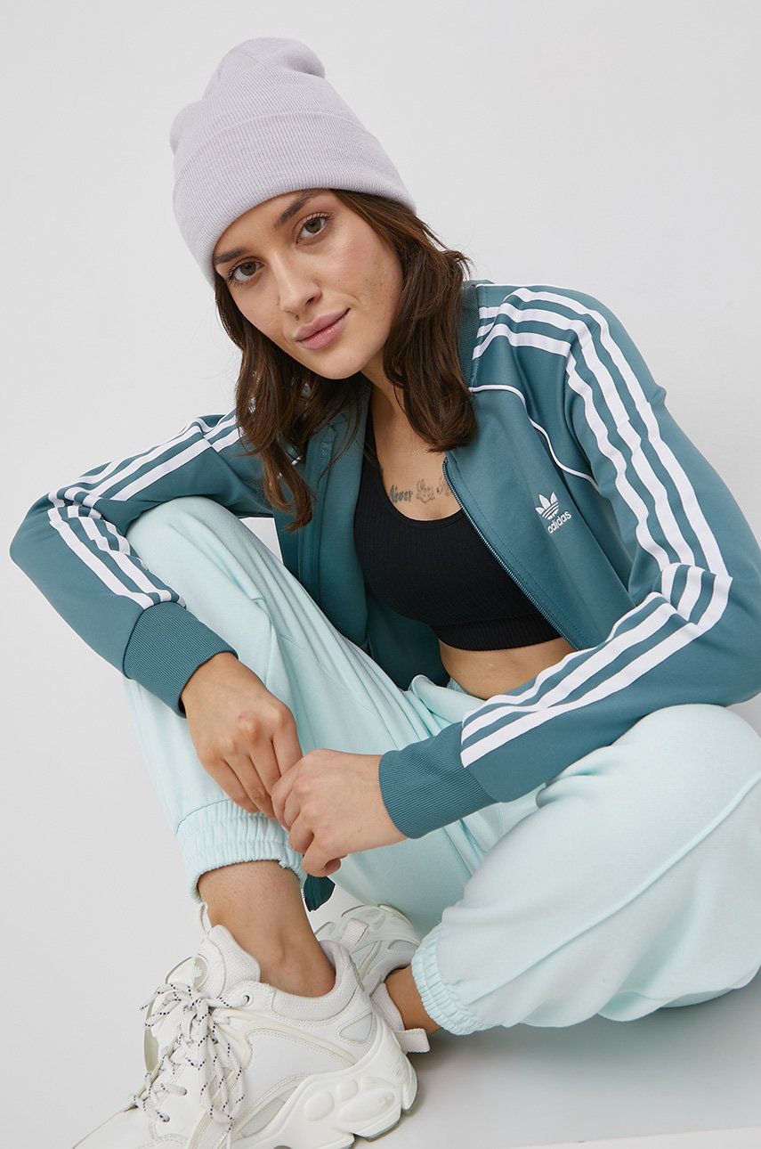 Tepláky adidas Originals Essentials Studio Fleece Pant Tyrkysová | HD6808, 1