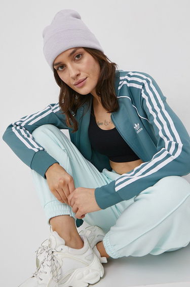 Tepláky adidas Originals Essentials Studio Fleece Pant Tyrkysová | HD6808, 1