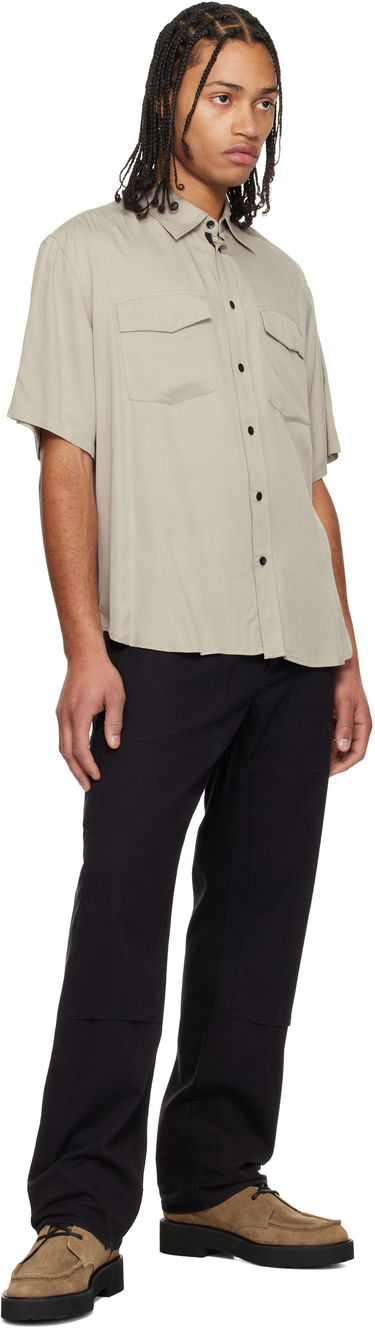 Košeľa rag & bone Rag & Bone Matthew Two-Pocket Short Sleeve Shirt Béžová | MBW24HA011VSML, 3