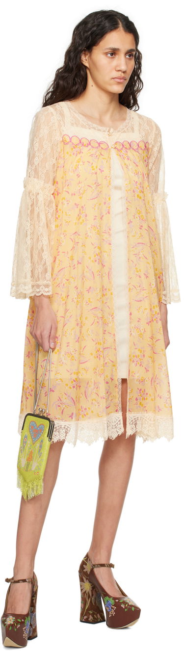 Šaty Anna Sui Lace Midi Dress Oranžová | 324C31, 3