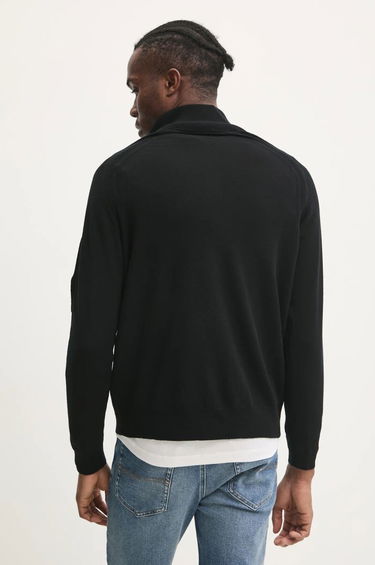 Sveter C.P. Company Lightweight Half-Zip Merino Wool Sweater Čierna | 17CMKN193A005528A, 2
