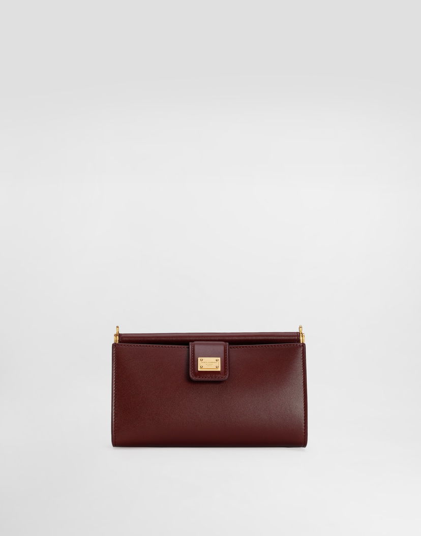 Kabelka Dolce & Gabbana Dolce & Gabbana Plongé Calfskin Phone Bag Vínová | BI3367A9S2580346