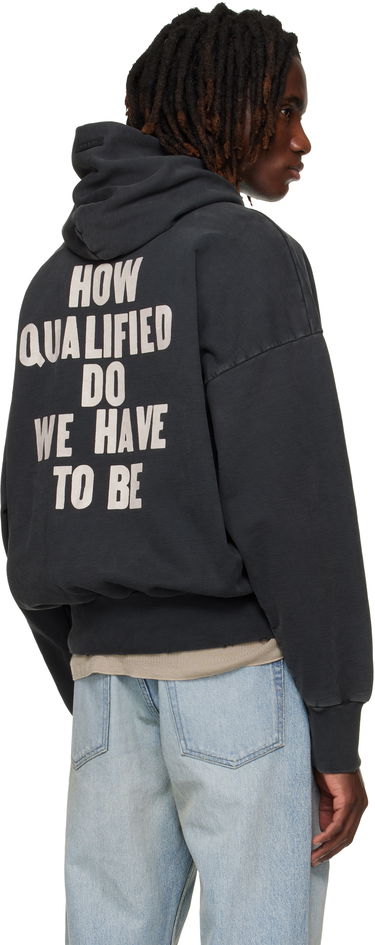 Mikina Fear of God Oversized Distressed 'Qualified' Hoodie Čierna | FG25FW12-12104BHF-001, 2