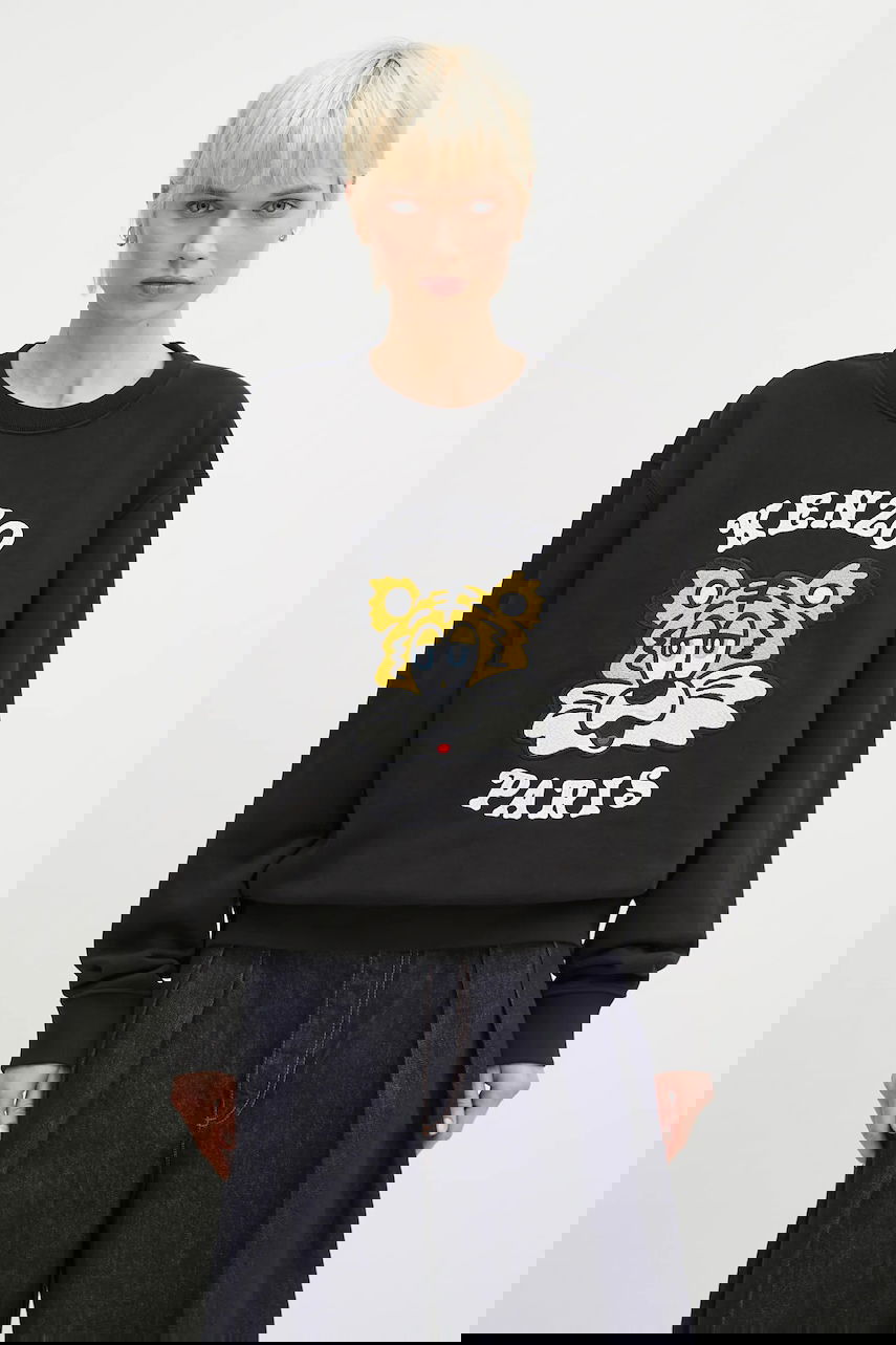 Mikina KENZO Kenzo x Verdy Tiger Head Appliqué Sweatshirt Čierna | FF58SW2394MF.99J, 1