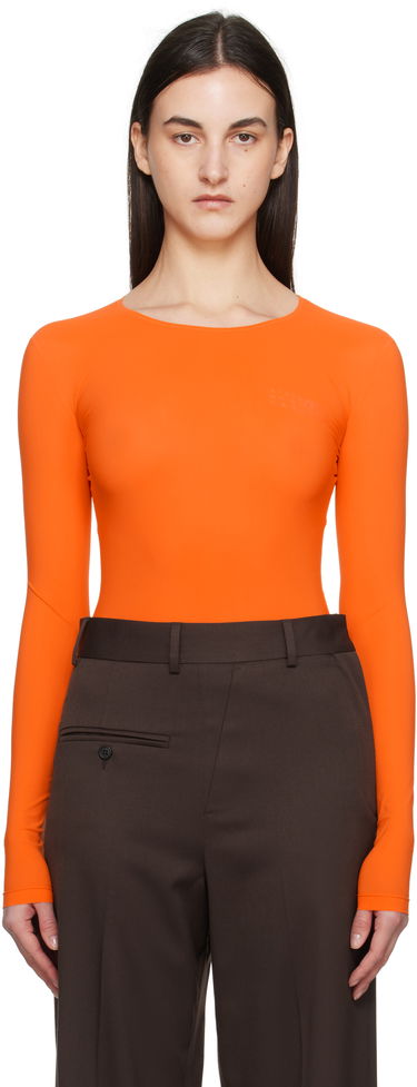 Body Maison Margiela MM6 Maison Margiela Jersey Long Sleeve Bodysuit Oranžová | S52NA0068 S20518, 0