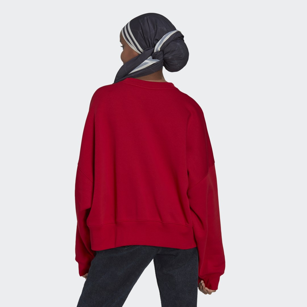 Mikina adidas Originals FC Bayern Essentials Trefoil Crewneck Červená | IC5092, 1
