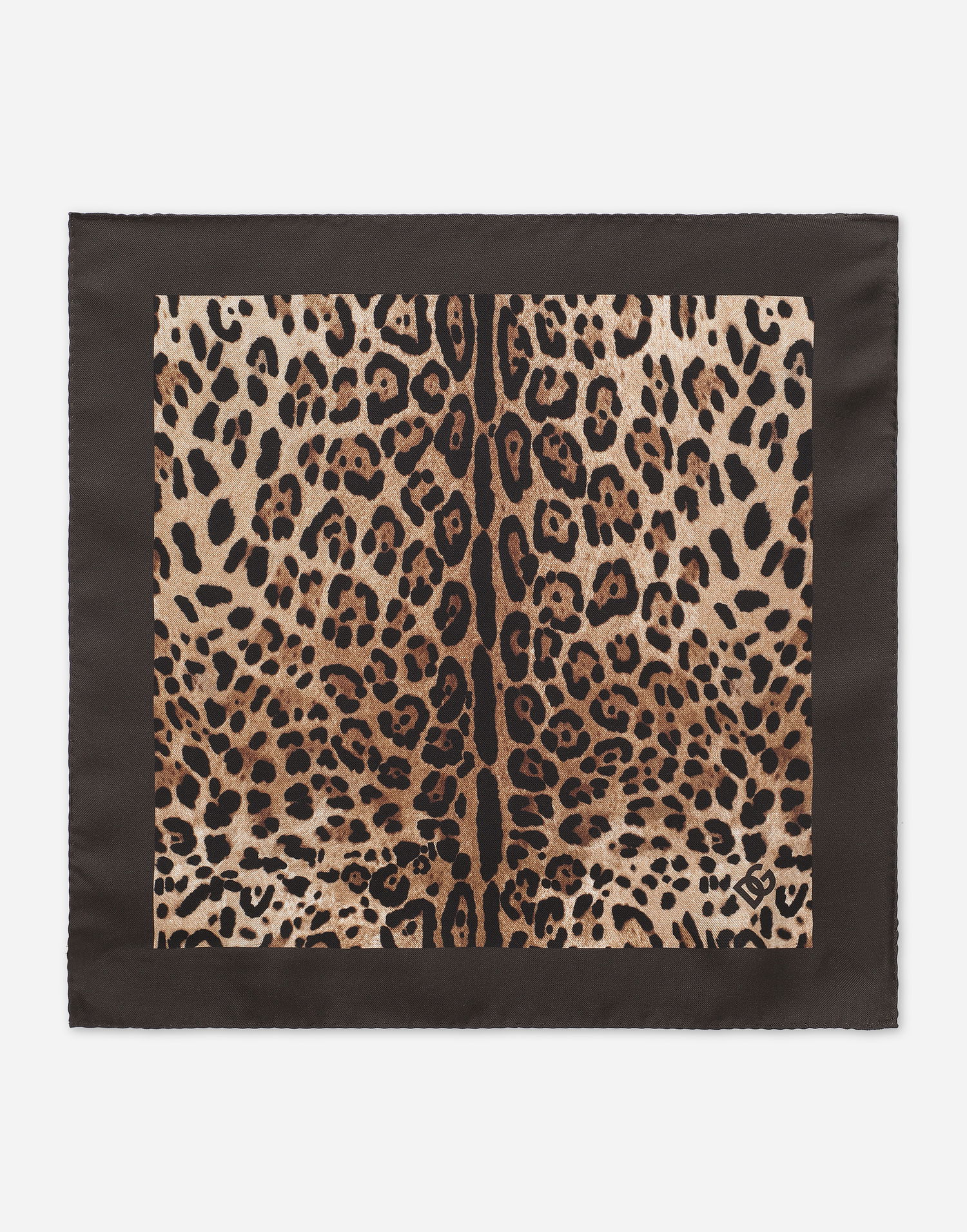 Šál Dolce & Gabbana Leopard-Print Silk Pocket Square Hnedá | GR412EG0THUHA93M, 0