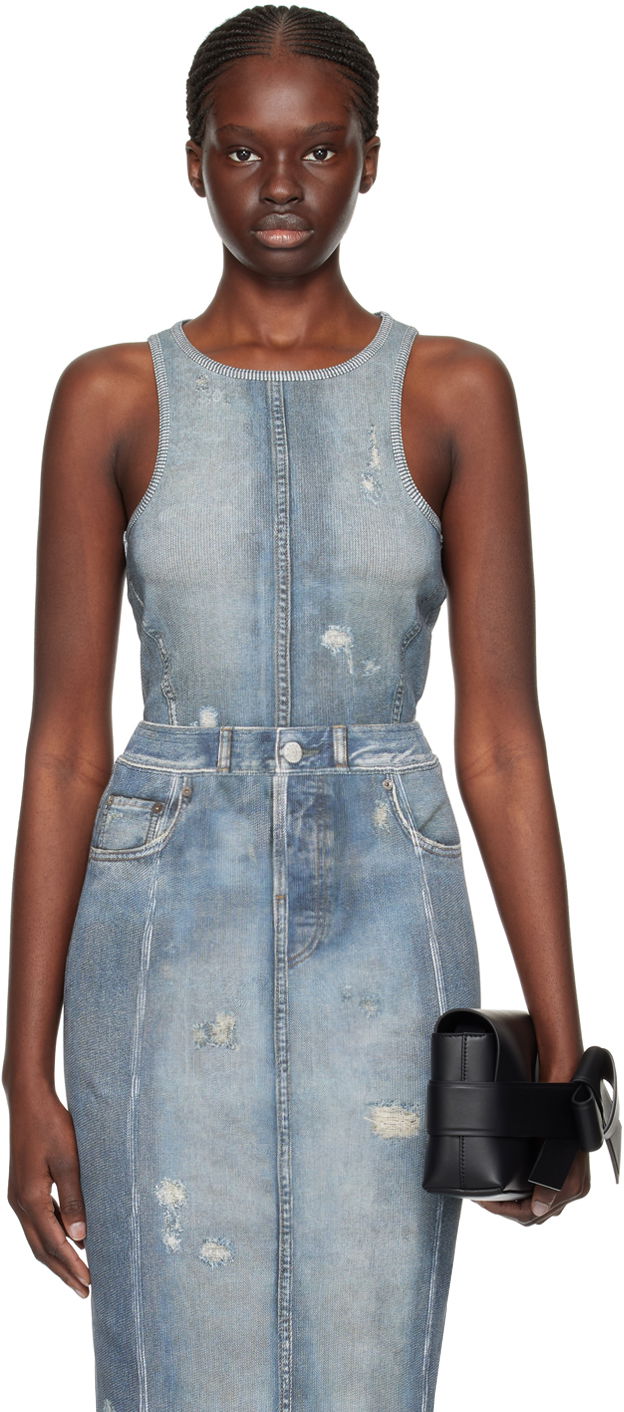Tielko Acne Studios Printed Tank Top Modrá | AL0410-, 0
