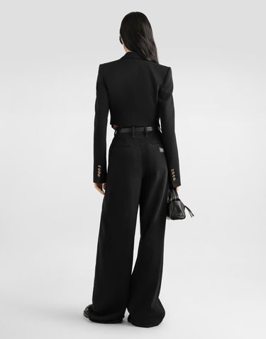 Bunda Dolce & Gabbana Dolce & Gabbana Double-breasted Wool Gabardine Jacket Čierna | F299YTFU2OWN0000, 2