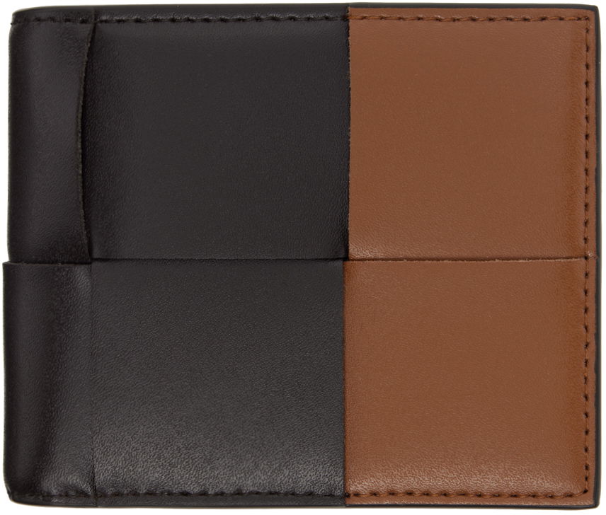 Peňaženka Bottega Veneta Black & Brown Cassette Bi-Fold Wallet Čierna | 743004 V4HD3 2476, 0