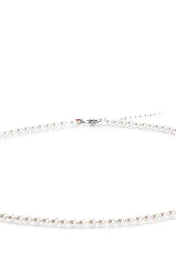 Náhrdelník BOSS Pearl Beaded Necklace with Logo Plaque Metalická | 50544522, 1