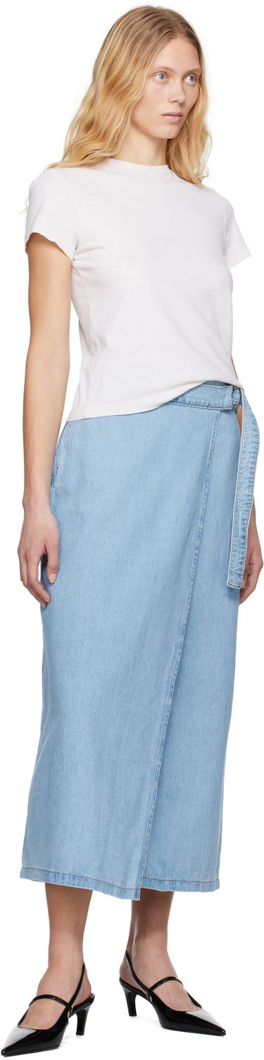 Sukňa Levi's Column Wrap Denim Maxi Skirt Modrá | 001VG-0000, 3